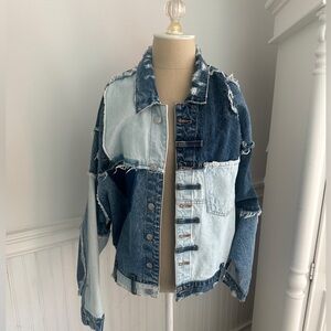 REVICE DENIM PATCHWORK JACKET